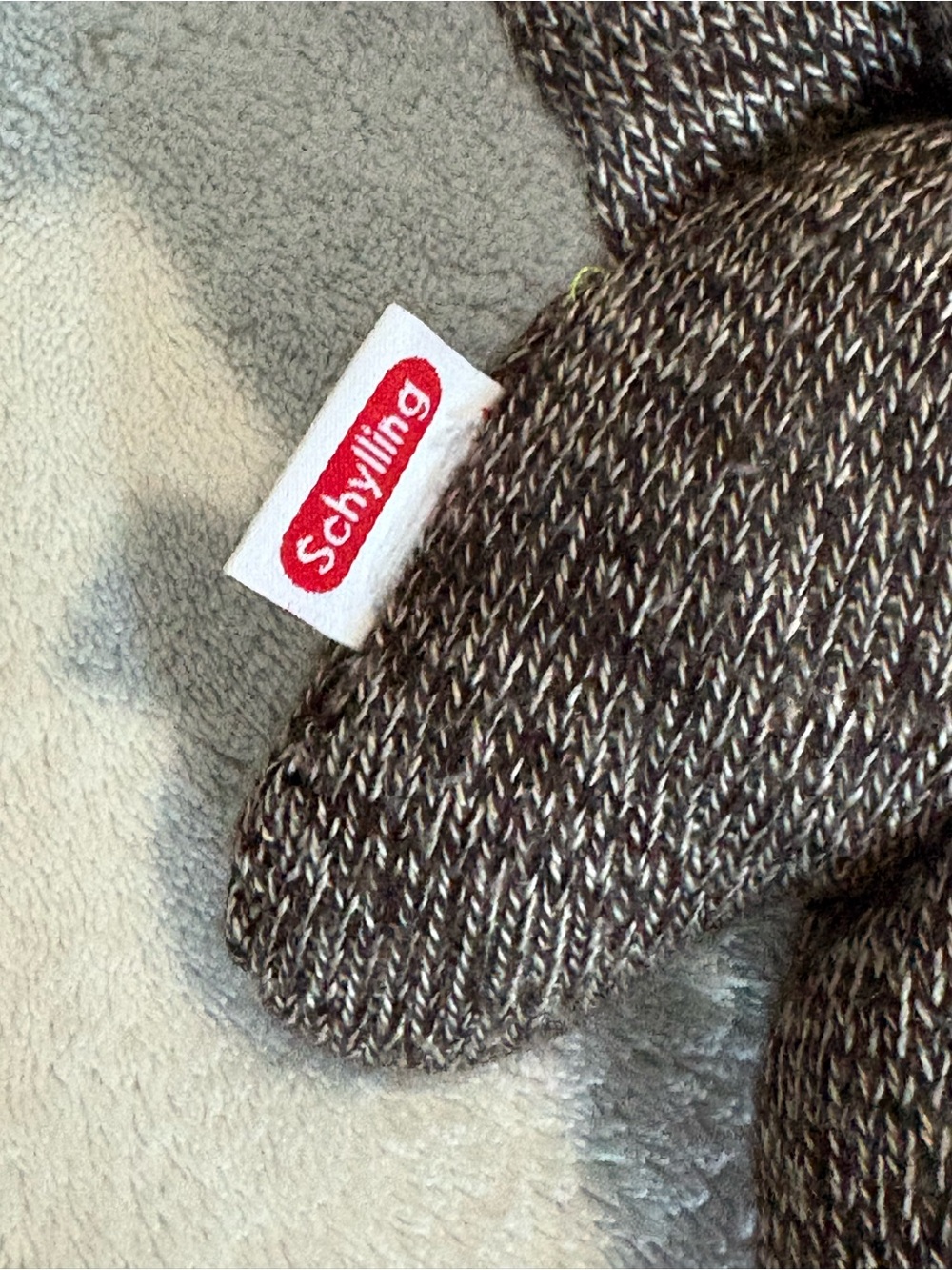 Schylling Sock Monkey Babies 7 inch Brown Knit - Picture 7 of 10